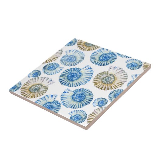 Pastel Seashell Pattern 2 Tegeltje (Zijkant)