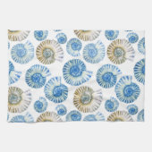 Pastel Seashell Pattern 2 Theedoek (Horizontaal)