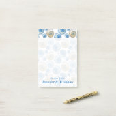 Pastel Seashell Pattern | Jouw namen toevoegen Post-it® Notes (Op bureau)