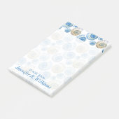 Pastel Seashell Pattern | Jouw namen toevoegen Post-it® Notes (Schuin)