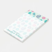 Pastel Seashell Pattern | Jouw namen toevoegen Post-it® Notes (Schuin)