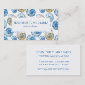 Pastel Seashell Pattern Visitekaartje (Voorkant / Achterkant)