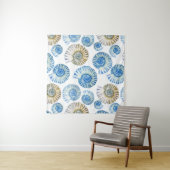 Pastel Seashell Pattern Wandkleed (In situ)