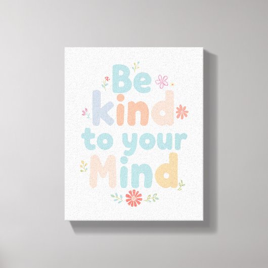 Pastel Self Love Typography Canvas Afdruk (Voorkant)