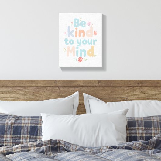 Pastel Self Love Typography Canvas Afdruk (Insitu (Slaapkamer))