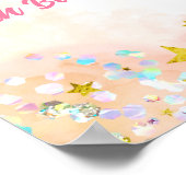 Pastel Sequin Glitter Double Birthday Welcome Sign Poster (Hoek)