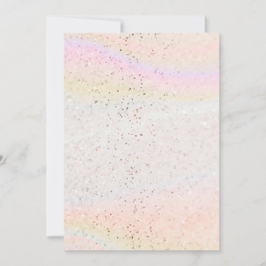 Pastel Sequin Glitter Threenage Dream Birthday Kaart (Achterkant)