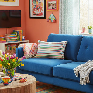 Pastel serape strepen accent kussen