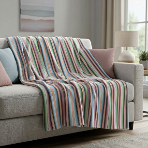 Pastel serape strepen fleece deken
