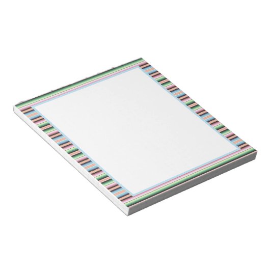 Pastel serape strepen notitieblok (Schuin)