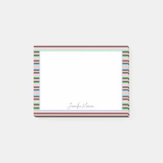 Pastel serape strepen post-it® notes (Voorkant)