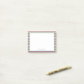 Pastel serape strepen post-it® notes (Op bureau)