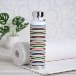 Pastel serape strepen waterfles