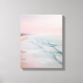 Pastel Serenity Ocean Waves Canvas Afdruk (Voorkant)