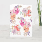 Pastel Shabby Chic Floral Romantic Valentijnsdag Kaart (Achterkant)