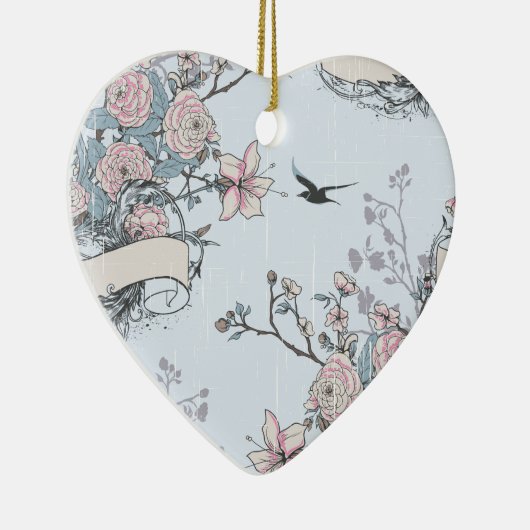 pastel shabby chic keramisch ornament (Rechts)