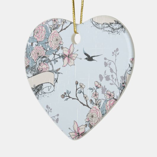 pastel shabby chic keramisch ornament (Links)