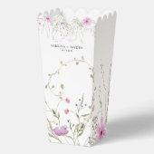 Pastel Shade Blush Roze Wild Bloemen Bruiloft Bedankdoosjes (Voorkant)