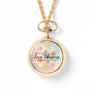 Pastel Shade Petals Alloy Chains Neckle eWatch Horloge