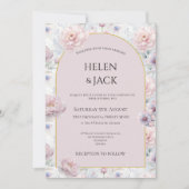 Pastel Shades bruiloft uitnodiging (Voorkant)