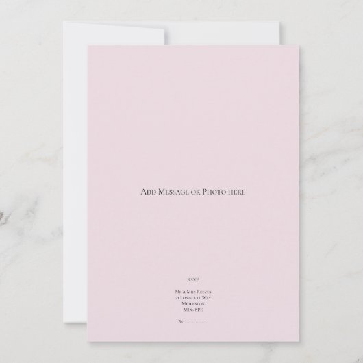 Pastel Shades bruiloft uitnodiging (Achterkant)