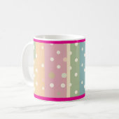Pastel Shades of Stripes and Polka Dots Koffiemok (Voorkant links)