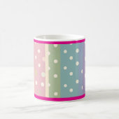 Pastel Shades of Stripes and Polka Dots Koffiemok (Center)