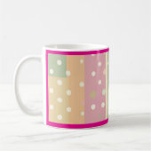 Pastel Shades of Stripes and Polka Dots Koffiemok (Links)