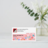 Pastel Shades Wiskunde Symbols Wiskunde Tutor Visitekaartje (Staand voorkant)