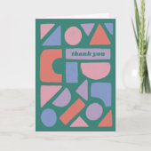 Pastel Shapes bedankt voor dat ding dat je hebt ge Kaart (Voorkant)