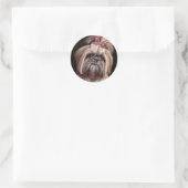 Pastel Shih Tzu Ronde Sticker (Tas)