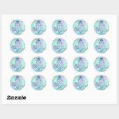 Pastel Shimmer Glitter Kerst sticker (Vel)