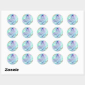 Pastel Shimmer Glitter Kerst sticker (Vel)