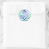 Pastel Shimmer Glitter Kerst sticker (Tas)