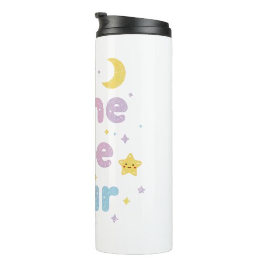 Pastel "Shine Little Star" Celestial Thermosbeker (Geroteerd rechts)