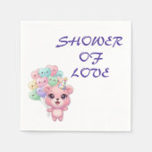 Pastel 'Shower of Love' Baby shower servet (Voorkant)
