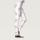 Pastel Shrimps Patroon Leggings (Rechts)
