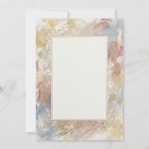 Pastel Sierlijke Waterverf Uitnodiging
