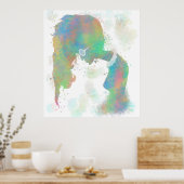 Pastel Silhouette Poster (Keuken)