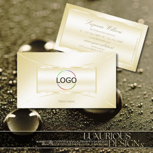 Pastel Silk Gold Decorative Luxe met Logo Visitekaartje