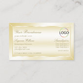 Pastel Silk Gold Decorative met Monogram en Logo Visitekaartje (Achterkant)
