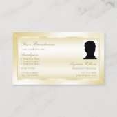 Pastel Silk Gold Decorting met Logo en foto Visitekaartje (Achterkant)