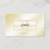 Pastel Silk Gold Decorting met Logo en foto Visitekaartje (Voorkant)