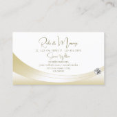 Pastel Silk Gold en White met mousserende diamant Visitekaartje (Achterkant)