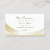 Pastel Silk Gold White met Logo en Spark Diamond Visitekaartje (Achterkant)