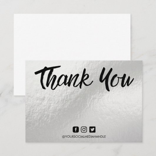 Pastel Silver Silk Dank u voor het bericht Media i (Voorkant / Achterkant)