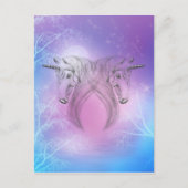 Pastel Silver Unicorns Briefkaart (Voorkant)