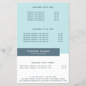 Pastel Simple Modern Geometric Blue Flyer (Voorkant)