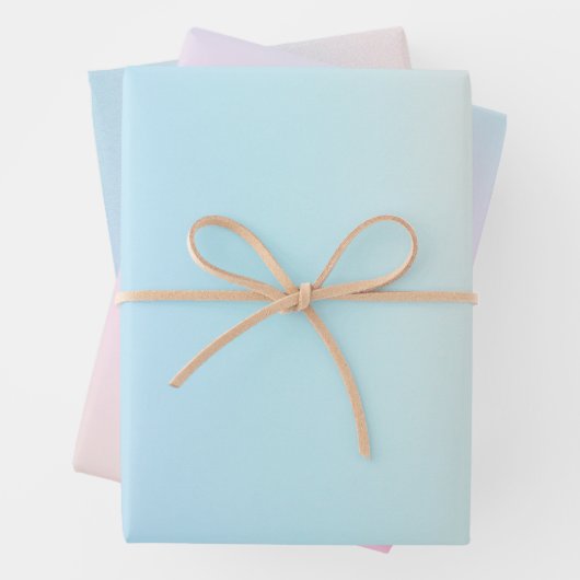 Pastel Simple Wrapping Paper Flat Sheet Set of 3 (In situ)