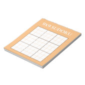Pastel Sinaasappel 9 door 9 Sudoku-Sjabloon Notitieblok (Linkerzijde)